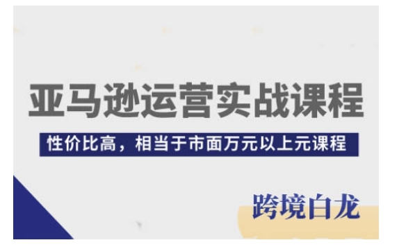 亚马逊运营实战课程,亚马逊从入门到精通,性价比高,相当于市面万元以上元课程-识享社