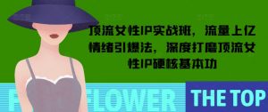 顶流女性IP实战班,流量上亿情绪引爆法,深度打磨顶流女性IP硬核基本功-识享社
