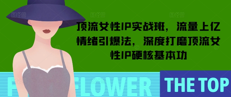 顶流女性IP实战班,流量上亿情绪引爆法,深度打磨顶流女性IP硬核基本功-识享社