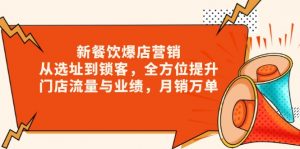 新 餐饮爆店营销,从选址到锁客,全方位提升门店流量与业绩,月销万单-识享社