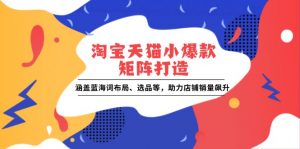 淘宝天猫小爆款矩阵打造:涵盖蓝海词布局、选品等,助力店铺销量飙升-识享社