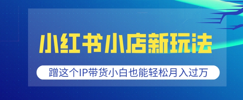 小红书小店新玩法,蹭这个IP带货,小白也能轻松月入过W【揭秘】-识享社