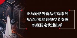 亚马逊站外新品打爆系列，从定价策略到把控节奏感，实现稳定快速出单-识享社