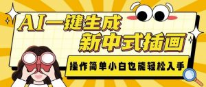 AI一键生成新中式插画， 操作简单，小白也能轻松入手-识享社
