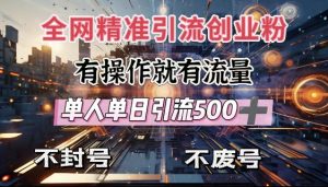 全网独家引流创业粉，有操作就有流量，单人单日引流500+，不封号、不费号-识享社
