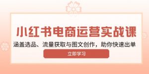 小红书变现运营实战课,涵盖选品、流量获取与图文创作,助你快速出单-识享社