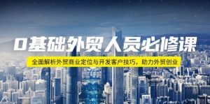 0基础外贸人员必修课：全面解析外贸商业定位与开发客户技巧，助力外贸创业-识享社