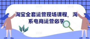 淘宝全套运营现场课程,淘系电商运营必学-识享社