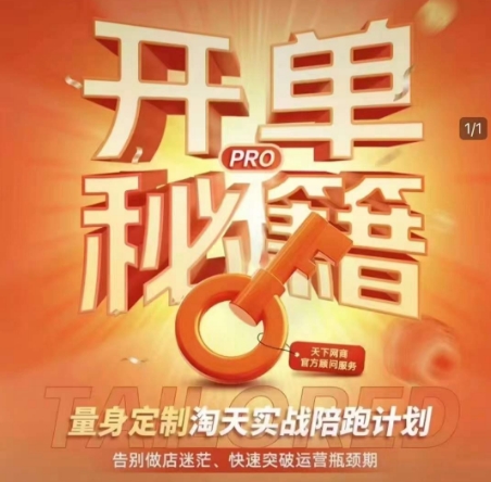 淘宝开单秘籍PRO，量身定制淘天实战陪跑计划，告别做店迷茫、快速突破运营瓶颈期-识享社