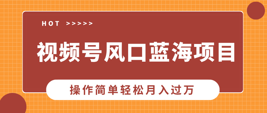 视频号风口蓝海项目，中老年人的流量密码，操作简单轻松月入过万-识享社