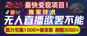 欲罢不能的无人直播引流,超暴力日引流1000+高质量精准创业粉-识享社
