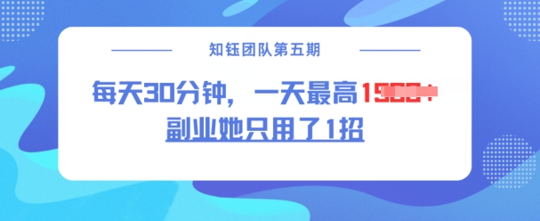 副业她只用了1招，每天30分钟，无脑二创，一天最高1.5k-识享社
