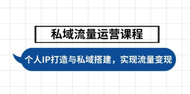 私域流量运营课程,个人IP打造与私域搭建,助力学员实现流量变现-识享社