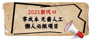 2025新风口，懒人必做项目，零成本无需人工，轻松上手无门槛-识享社