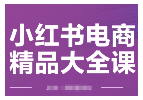 小红书电商精品大全课,快速掌握小红书运营技巧,实现精准引流与爆单目标,轻松玩转小红书电商(更新2月)-识享社