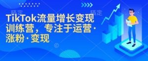 TikTok流量增长变现训练营,专注于运营·涨粉·变现-识享社