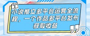 小说推文多平台运营全流程，一个作品多平台发布获取收益-识享社