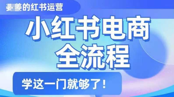 小红书电商全流程,精简易懂,从入门到精通,学这一门就够了-识享社