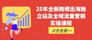 25年全新跨境出海独立站及全域流量营销实操课程，跨境电商独立站TIKTOK全域营销普货特货玩法大全-识享社