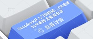 DeepSeek从入门到精通：7大场景 50大案例 全套提示词【文档】-识享社