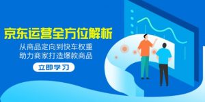 2025京东运营全方位解析：从商品定向到快车权重，助力商家打造爆款商品-识享社