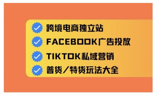 跨境电商独立站及全域流量营销,从0基础快速入门并精通跨境电商运营-识享社