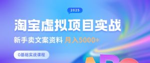 淘宝虚拟项目垂直玩法，新手卖文案资料，月入5k+-识享社