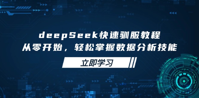 deepSeek快速驯服教程，从零开始，轻松掌握数据分析技能-识享社