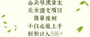 流量主长期收益项目,美女图片简单复制,小白也能上手,轻松日入5张-识享社