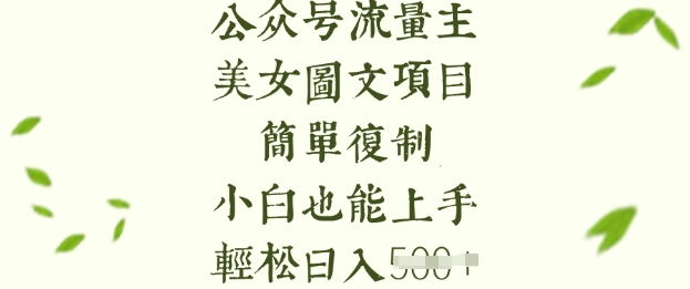 流量主长期收益项目,美女图片简单复制,小白也能上手,轻松日入5张-识享社