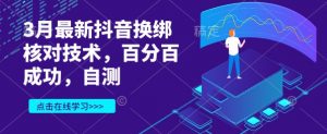 3月最新抖音换绑核对技术，百分百成功，自测-识享社