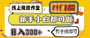 线上批改作业 0门槛 新手小白都可做 日入300+ 有手机即可-识享社