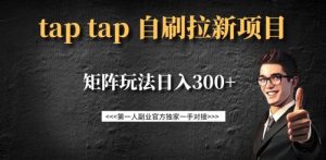 taptap拉新自刷项目,一个新用户14元,矩阵玩法日入300+-识享社