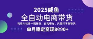 全网首发【闲鱼全自动电商带货】三年磨一剑,一朝露锋芒,单月稳定变现8k+【揭秘】-识享社