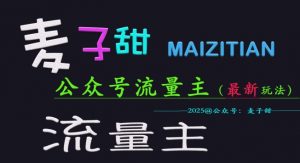 麦子甜2025公众号流量主全网最新玩法核心,手把手教学,成熟稳定,收益有保障-识享社