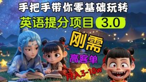 英语提分项目3.0,私域高客单价,刚需,月入3-10个-识享社