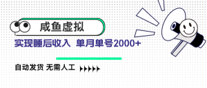咸鱼虚拟资料 自动发货 无需人工 单月单号2000+-识享社