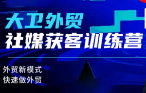 大卫老师·外贸社媒获客独家训练营(更新10月)-识享社