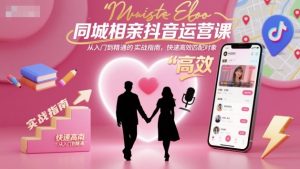 同城相亲抖音运营课,从入门到精通的实战指南,快速高效匹配对象-识享社