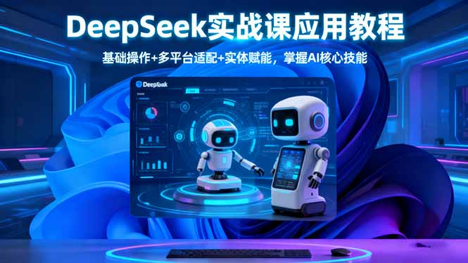 DeepSeek实战课应用教程、基础操作+多平台适配+实体赋能,掌握AI核心技能-识享社