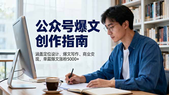 公众号爆文创作指南,涵盖定位设计+爆文写作+商业变现,单篇爆文涨粉5000+-识享社
