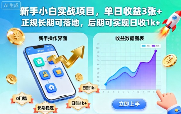 新手小白实战项目,单日收益3张+,正规长期可落地,后期可实现日收1k+【揭秘】-识享社