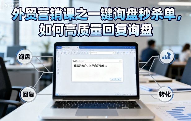 外贸营销课之一键询盘秒杀单,如何高质量回复询盘-识享社