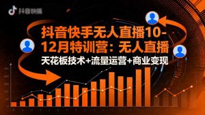 抖音快手无人直播10-12月特训营:无人直播天花板技术+流量运营+商业变现-识享社