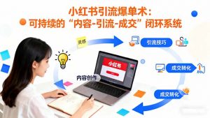 小红书引流爆单术:构建一套低成本 可持续的“内容-引流-成交”闭环系统-识享社