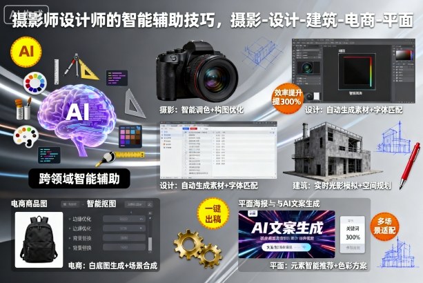 AI智能辅助设计教程:赋能摄影/电商/平面设计师,提升工作效率与创意