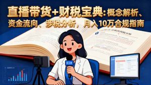 直播带货+财税宝典:概念解析、资金流向、涉税分析,月入10万合规指南-识享社