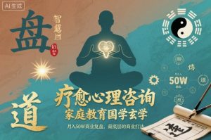 疗愈心理咨询，家庭教育国学玄学，月入50个商业复盘，最底层的商业打法-识享社