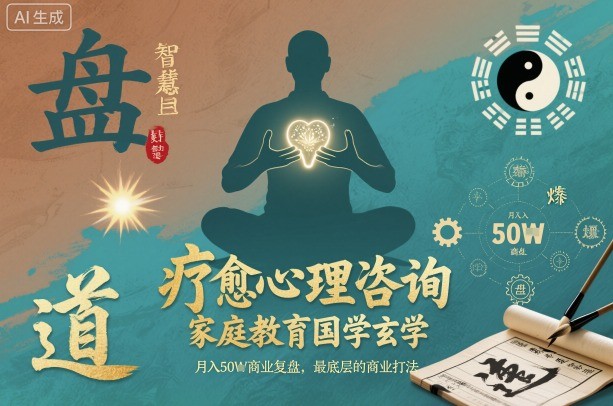 疗愈心理咨询与国学玄学商业实战：月入50W底层打法揭秘 | 识享社