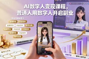AI数字人变现课程,普通人用数字人开启副业-识享社